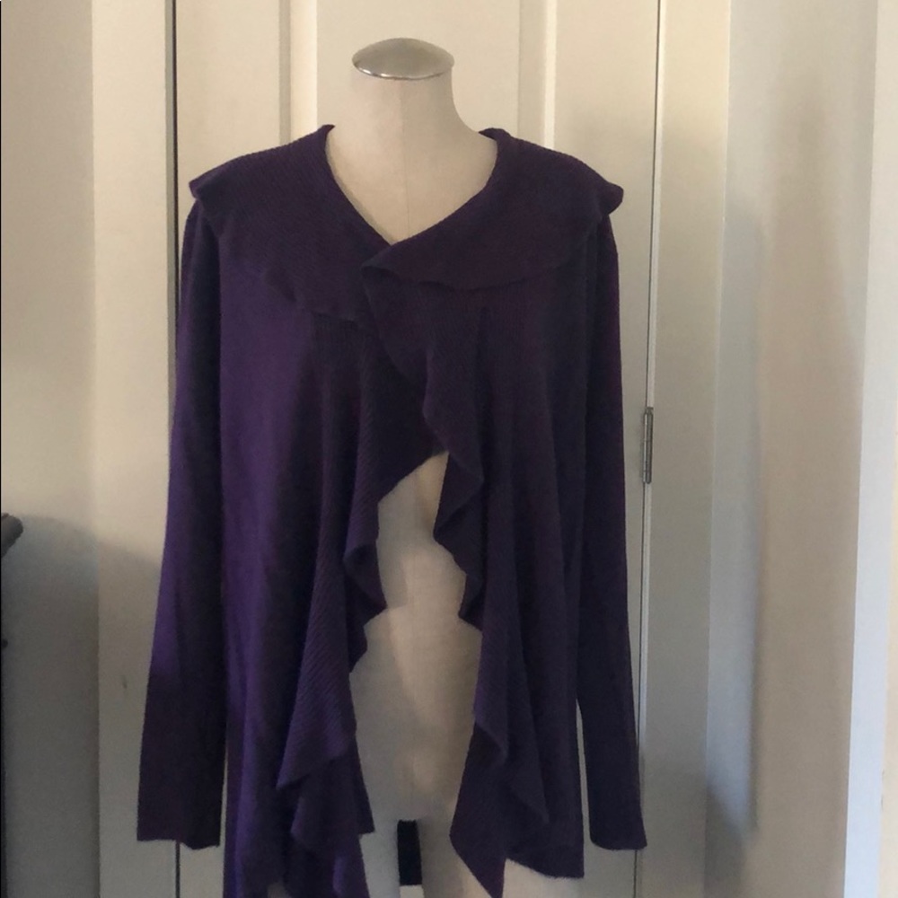 Purple Draping Cardigan